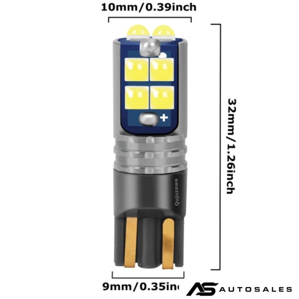 Диодни крушки 3032 10SMD - 12/24V 2бр/к-т