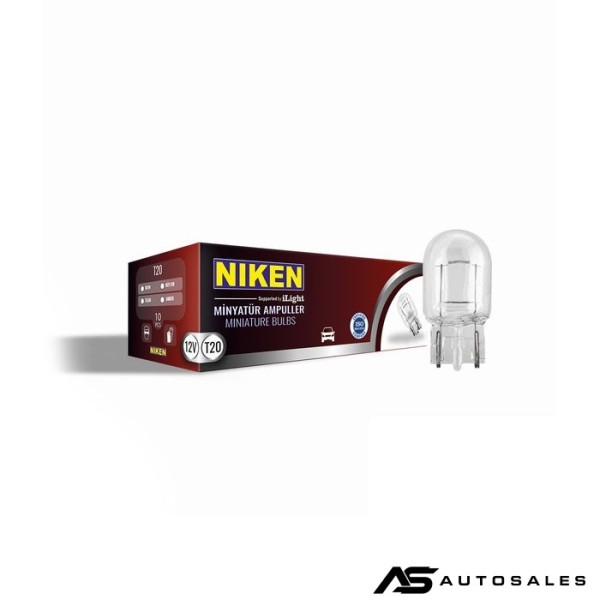 Крушки NIKEN Т20 21W - 12V 10 БР/КУТИЯ