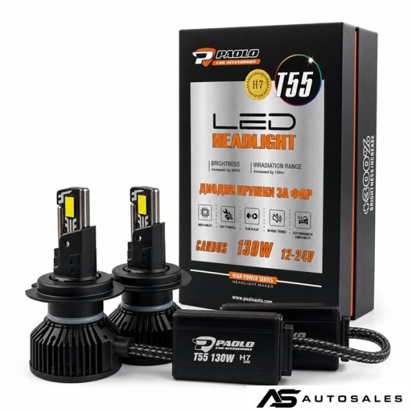 Лед крушки за кола - H7 / T55 - 130W - 12/24V