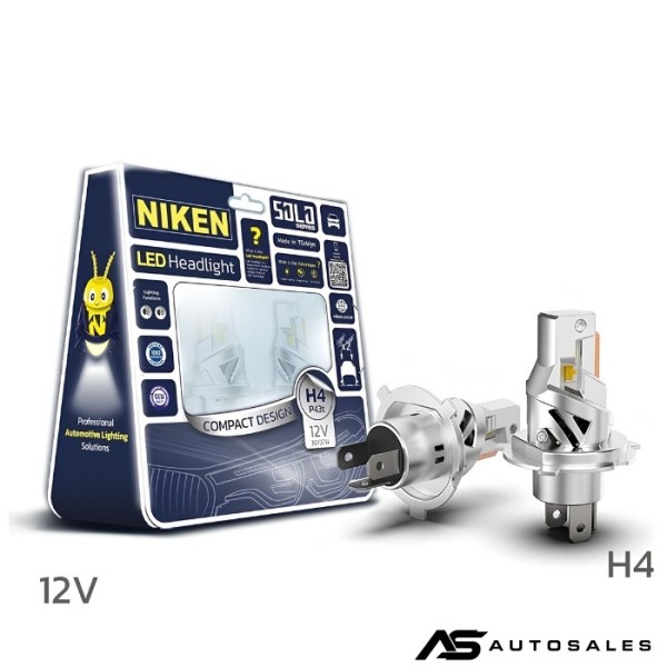 Диодни крушки Niken H4 Solo 12V 2бр/к-т