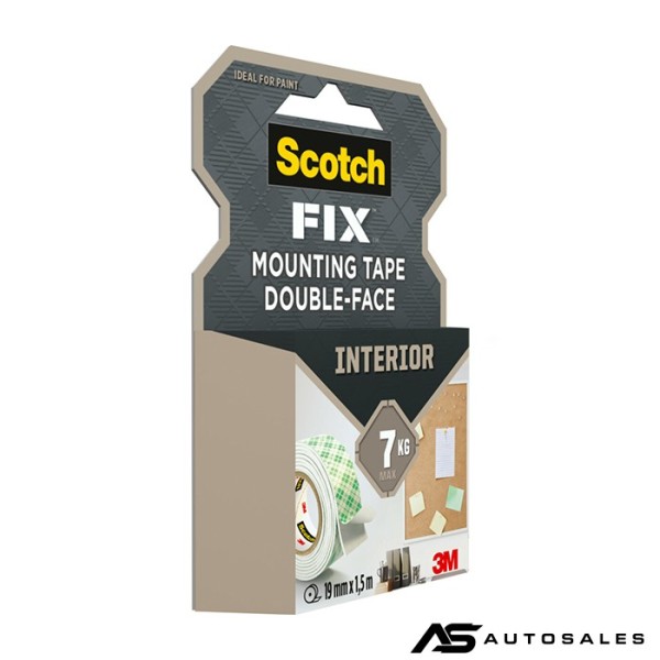 Двойнолепящо тиксо 3M Scotch FIX 19мм х 1.5м до 7кг Интериор