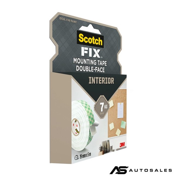 Двойнолепящо тиксо 3M Scotch FIX 19мм х 5м до 7кг Интериор