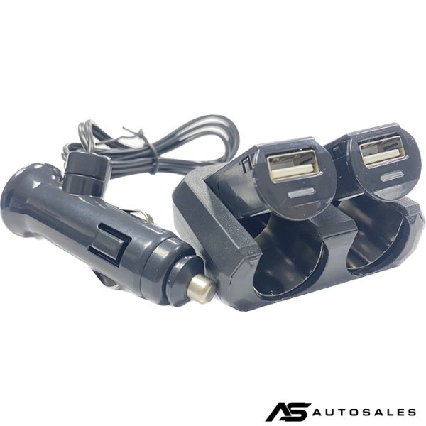 Разклонител за запалка 2-ка+2-USB PG150