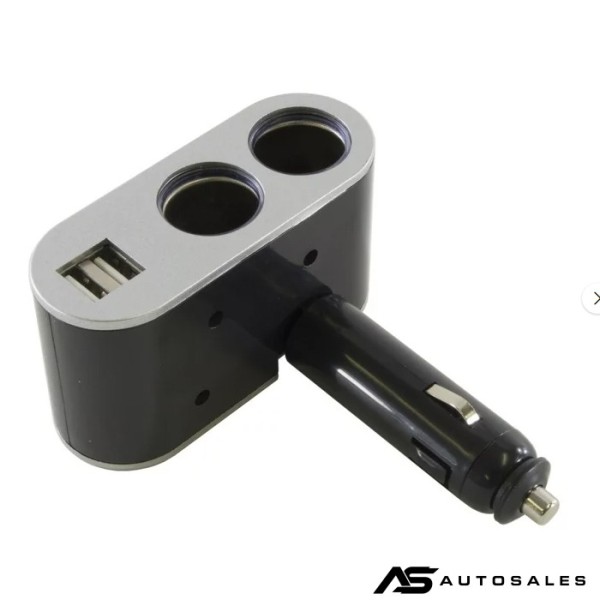 Разклонител за запалка с 2 гнезда и 2 USB - PG151