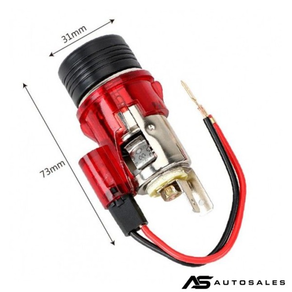 Универсална запалка за автомобили - 12V -09649 - червена
