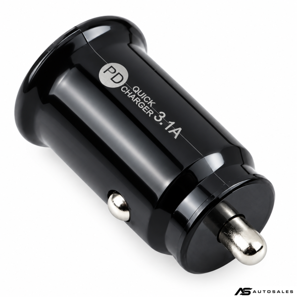 АДАПТЕР ЗА ЗАПАЛКА PG320 БЯЛ/ЧЕРЕН USB+TYPE C