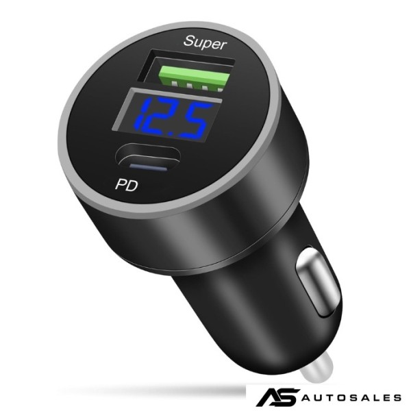 Адаптер за запалка с USB и волтметър PA1428