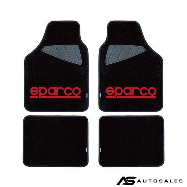 Стелки мокет SPC1903A Sparco Черни-Червени 4БР/К-Т
