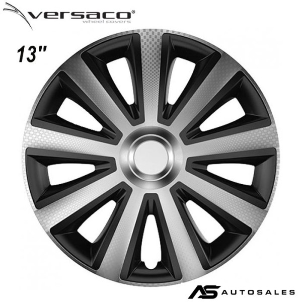 Тасове за джанти 13'' Versaco Carbon Aviator - Silver / Black
