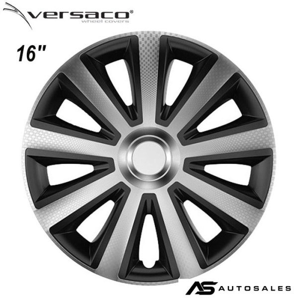 Тасове за джанти 16'' Versaco Carbon Aviator - Silver / Black