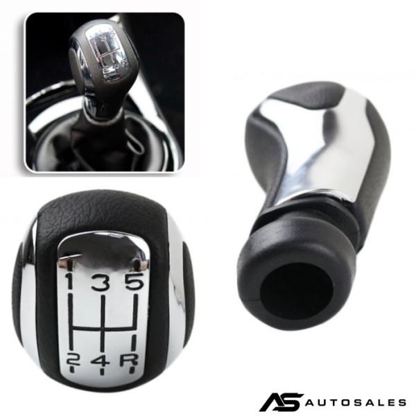 Топка за скоростен лост съвместима с Peugeot 207/307/308/408 - 5 скорости - Хром