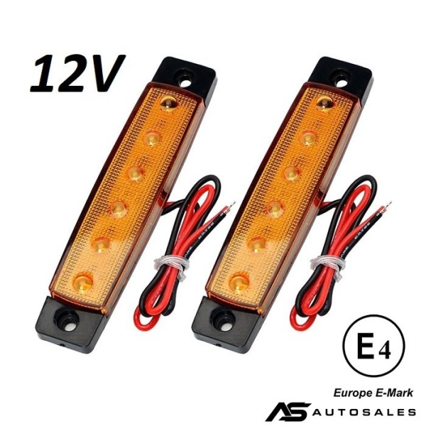 Диоден габарит с 6 LED диода - 12V жълт