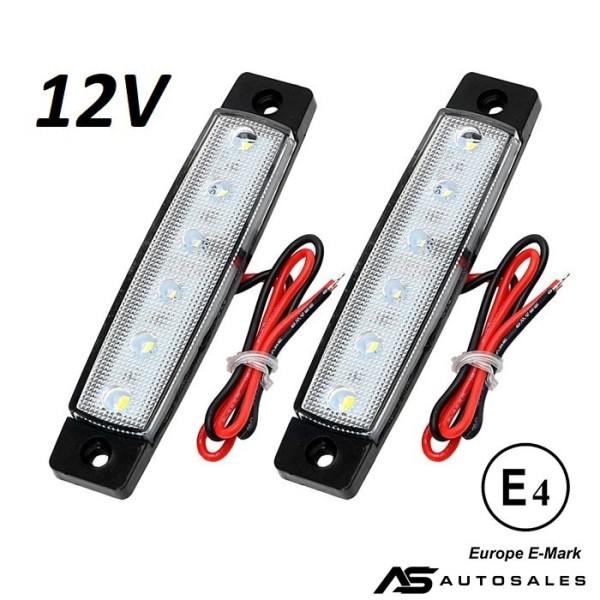 Диоден габарит с 6 LED диода - 12V бял