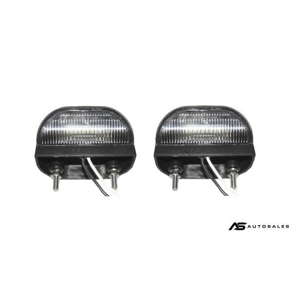 2 Броя Комплект LED Oсветление, Лед Плафон за Регистрационен Номер, 12V-24V, 75X45mm