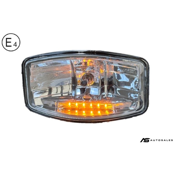 1 Брой Халоген Фар 12V-24V с крушка H7 + 6 ЖЪЛТИ LED габаритни светлини За Камион Трактор Багер Земеделски Машини и др.