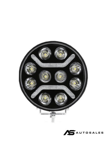 LED + DRL Диоден Халоген Фар Бял Оранжев Габарит Ø 230 мм 12V 24V за джип камион трактор багер земеделски машини и др.