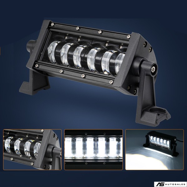 9D 27 СМ Led Bar Лед Бар Hi/Lo Къси Дълги Водоустойчив Удароустойчив 12V 24V 3840 LМ 48W С Лупи Off-Road Лед Бар За Джип ATV