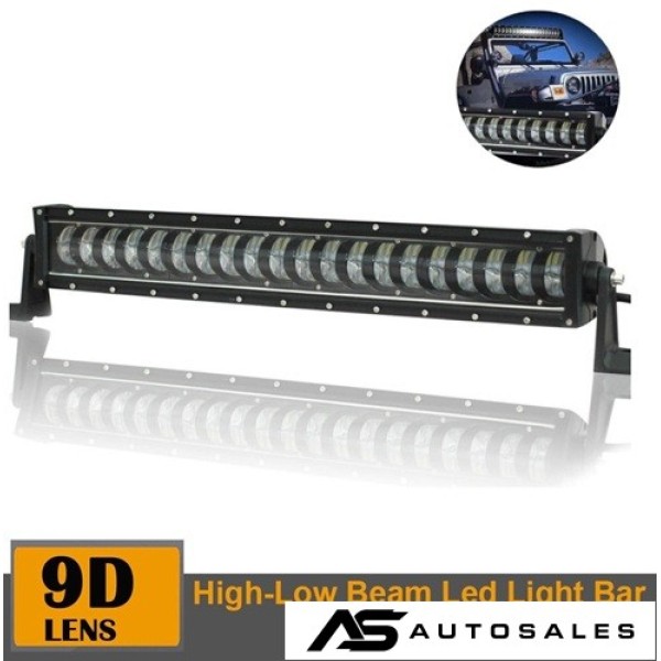 9D 63 СМ Led Bar Лед Бар Hi/Lo Kъси Дълги Водоустойчив Удароустойчив 12V 24V 12800 LМ 160W С Лупи Off-Road Лед Бар За Джип ATV