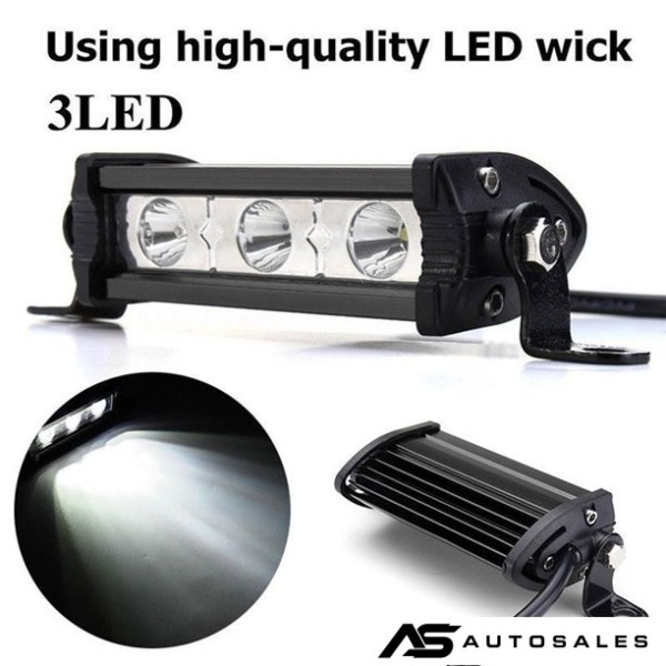 11 См Мощен LED бар с насочена Spot светлина 9W 3 LED 12V 24V За Мотор, АТВ, Джип, 4х4, Offroad, Камион