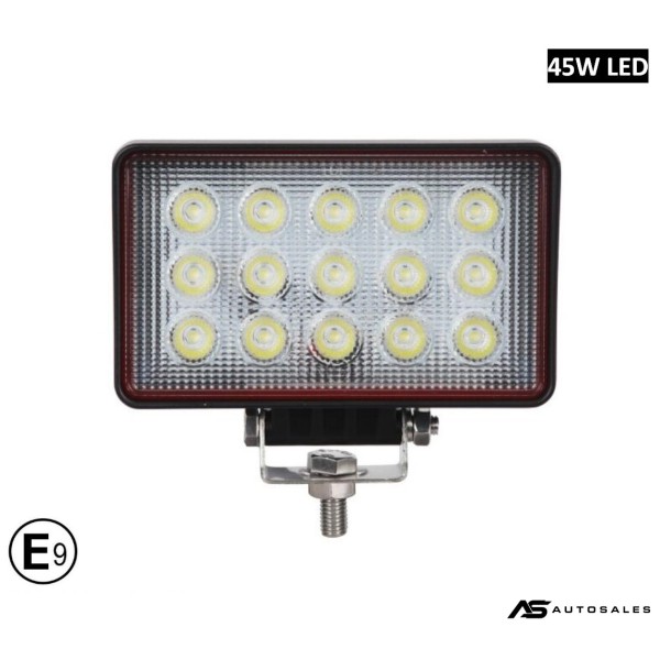 16См 45W Правоъгален Супер Мощен PRO Led Диоден Халоген Лед Лампа Прожектор 12V 24V