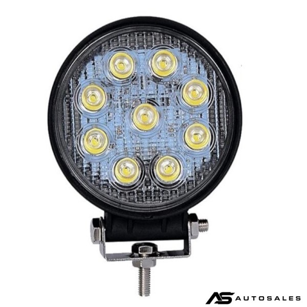 27W ЛЕД 12V 24V LED Диоден Халоген Фар Прожектор Задна Светлина Диодна Kръгла Лампа