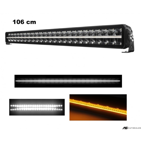 106 cm / 42 Инча 12V - 24V Led Bar Лед Бар Пиано дизайн Диоден Прожектор Супер Мощен Бяла и Оранжева Светлина Габарит Мъгла Високо Качество Ново Поколение 17000LM