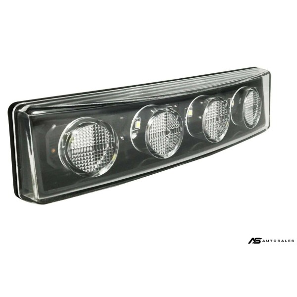 1бр БЯЛ преден габарит маркер за Скания Scania- 180mm x 40 mm с букса
