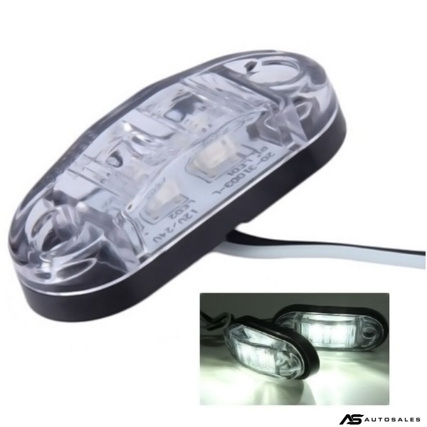 1 Брой 12V Бял Led Лед Диоден Маркер Габарит Токос - За Бусове Камиони Ремаркета