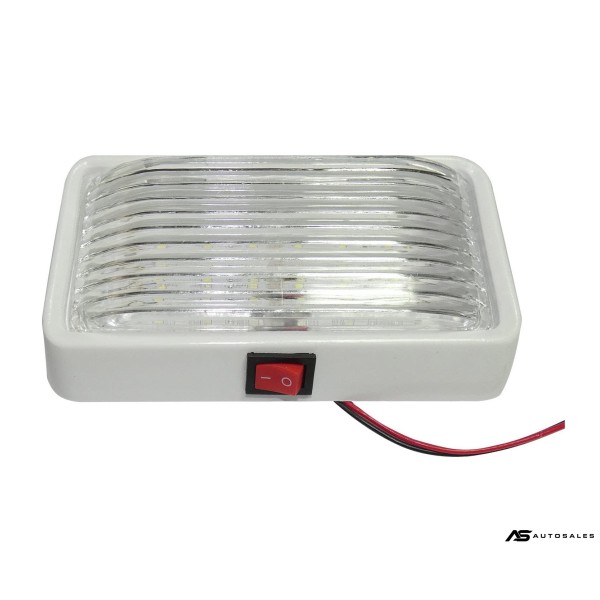 1 брой LED Интериорна Вътрешна Лампа Плафон Таван Правоъгълна 12V За Кола Камион Бус Каравана Кемпер