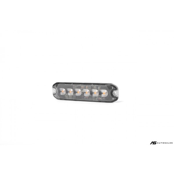 6 LED Жълта Аварийна Лампа Блиц Светлина Мигаща За Пътна Помощ Платформа и др. 10W с 8 режима 8х3 cm. 12-24V