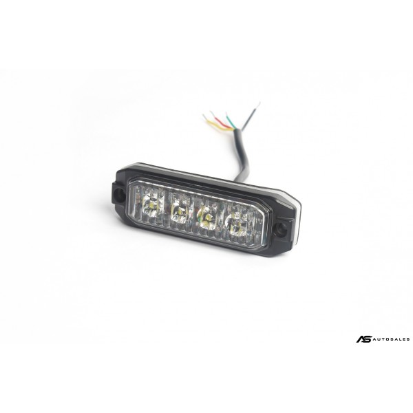 4 LED ЛЕД Жълта Аварийна Сигнална Лампа Блиц Светлина Мигаща За Пътна Помощ Платформа и др. 12-24V