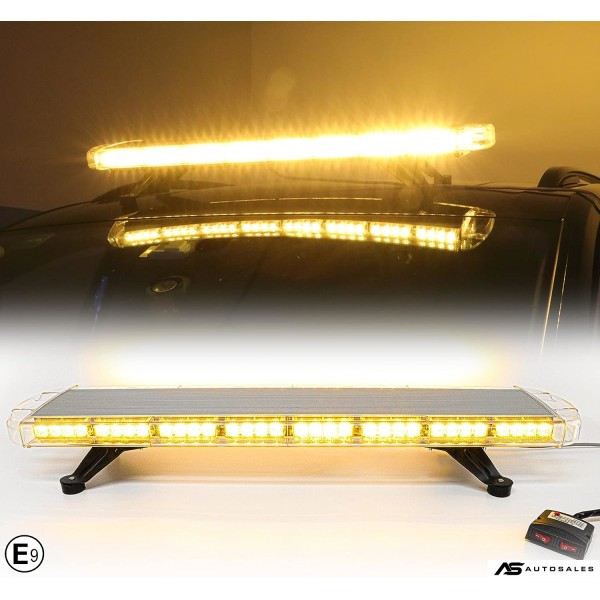 96.5см LED Сигнална лампа 72W, E-Mark E9, 15 Режима, 12V / 24V - Аварийна Лампа, Маяк за Пътна Помощ, Репатрак, Платформа, Снегорин и Багер