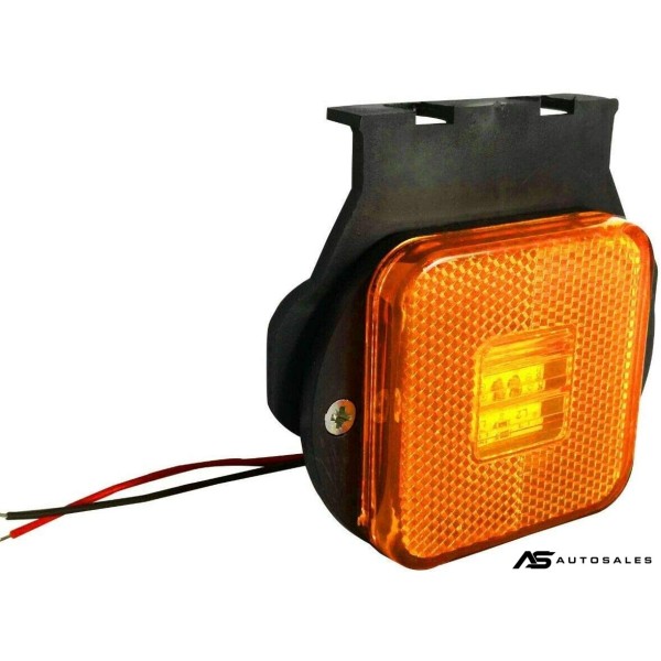 1 брой 24V LED ЛЕД Страничен Оранжев Диоден Маркер Токос Габарит Светлина За Камион Ремарке Платформа Бус Вана Каравана