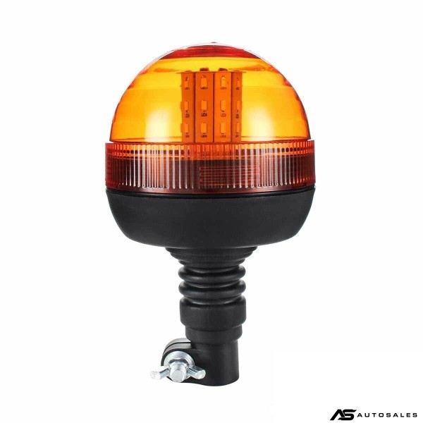 LED Аварийна, Сигнална Лампа, 40 Диода, 3 Режима На Светлина, Маяк, Буркан, Оранжева, Жълта, 12V - 24V, Е-Mark E9