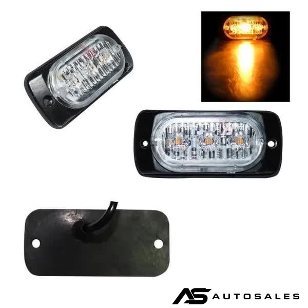 3 LED Аварийна Лампа За Пътна Помощ, Жълта Блиц Светлина, Мигаща! MAR749