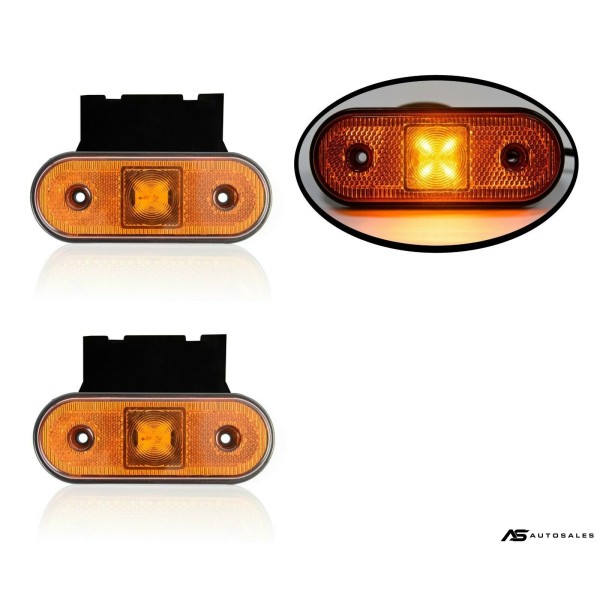 1 брой 12-24V LED Диоден Маркер Токос Габарит Светлина За Камион Ремарке Платформа Оранжев