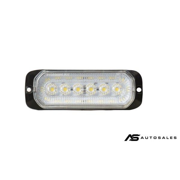 24LED Лед Диоден 12-24V Габарит Маркер Токос + аварийна блиц бяла светлина мигаща за камион бус ван каравана платформа кемпер пътна помощ