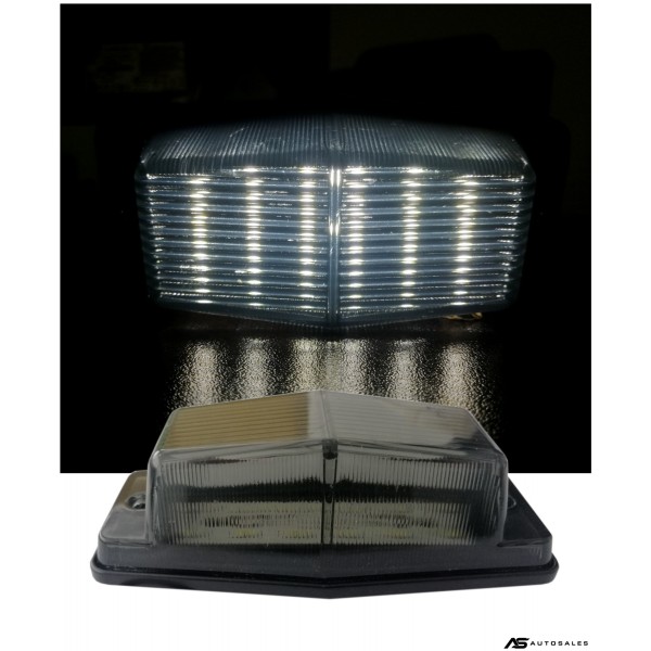 1 брой LED Лед Диоден Бял Габарит с Двойно опушено Стъкло 12 Диода 12V - 24V За Камион Трактор Багер Селскостопански Машини и др.