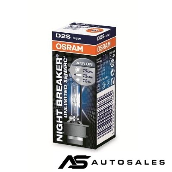 1 брой Крушка за автомобилен фар Xenon Osram DS2 Night Breaker Unlimited, up to 70%, 35W