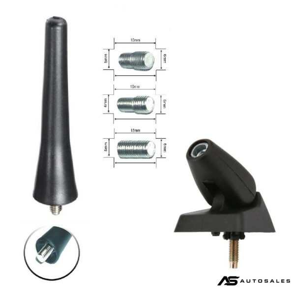 FM АМ Радио Антена 6.5 CM Къса Спортна и Основа За Захващане За Peugeot 106 206 206+ 306 405 406 806 Expert Partner