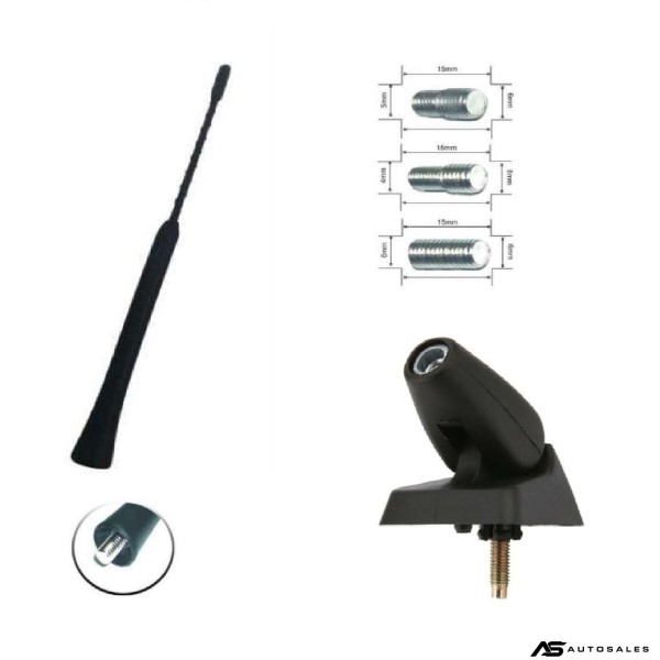 FM АМ Радио Антена 23.5 см. и Основа За Захващане За Peugeot 106 206 206+ 306 405 406 806 Expert Partner