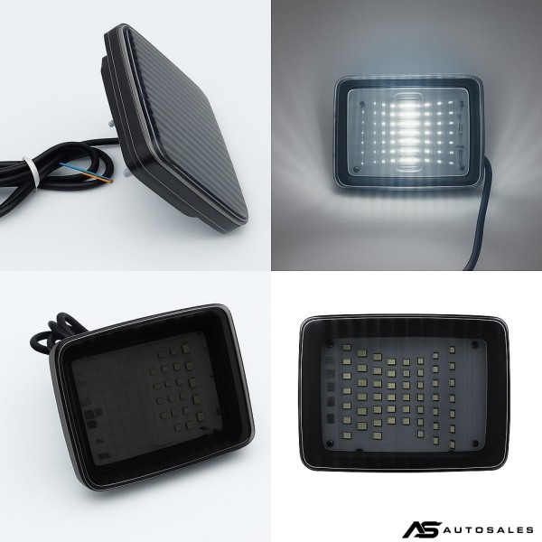 LED бяла задна светлина – габарит с 70 LED диода, 12–24V, опушен