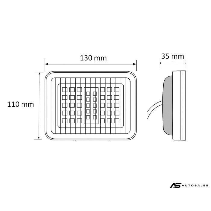 LED бяла задна светлина – габарит с 70 LED диода, 12–24V, опушен LED бяла задна светлина – габарит с 70 LED диода, 12–24V, опушен