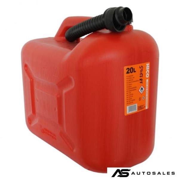 Пластмасова туба за гориво с накрайник HICO - 20L