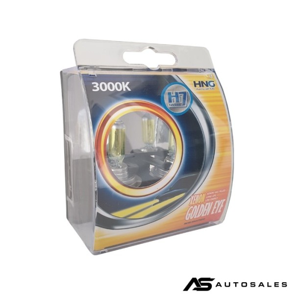 Халогенни крушки HNG H7 55W тип ''Golden eye'' жълти 2бр/к-т