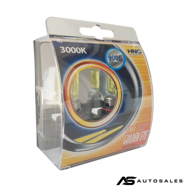 Халогенни крушки HNG HB3/9005 65W тип ''Golden eye'' жълти 2бр/к-т