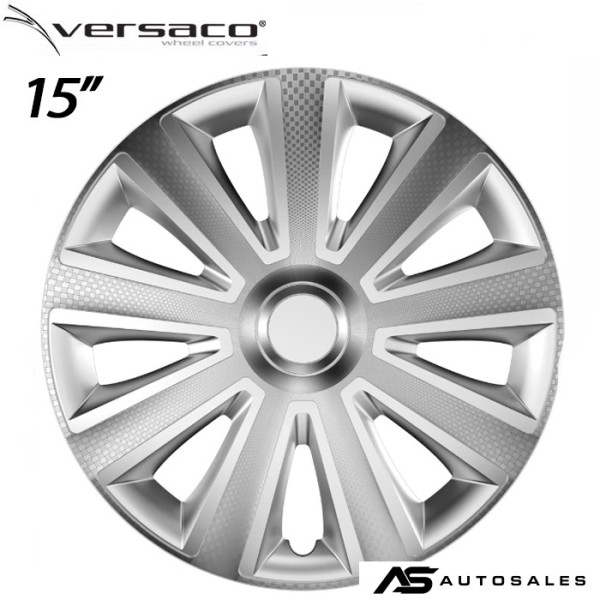 Тасове за джанти 15'' Versaco Carbon Aviator - Silver